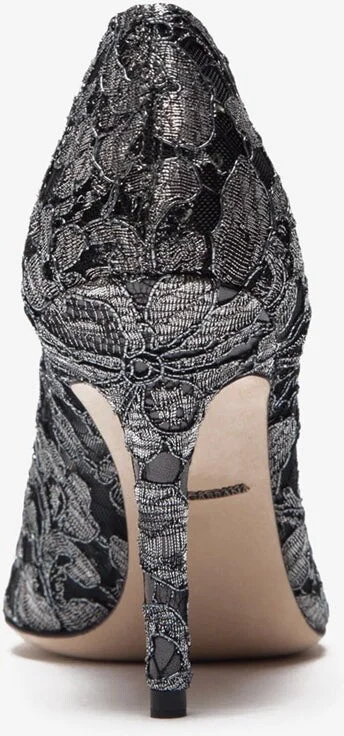 Bellucci 90 Taormina Lace Pumps with Crystal Detail - Image 2