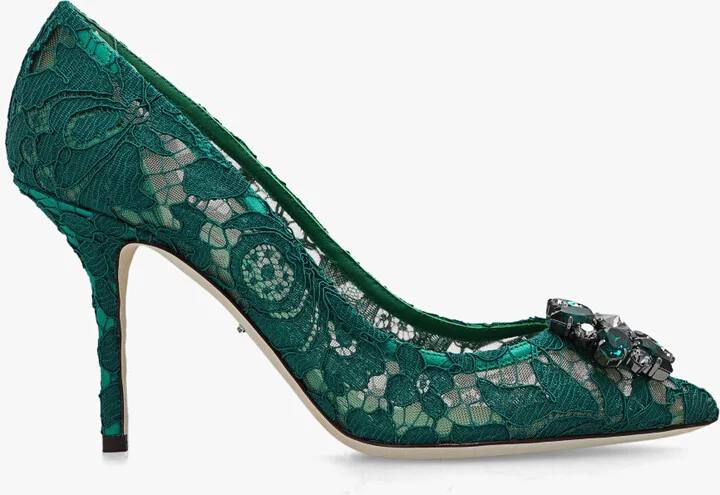 ‘Bellucci’ Stiletto Pumps, , - Green