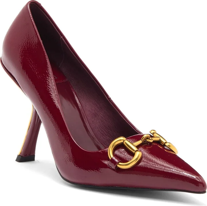 CHERRY RED CRINKLE PATENT