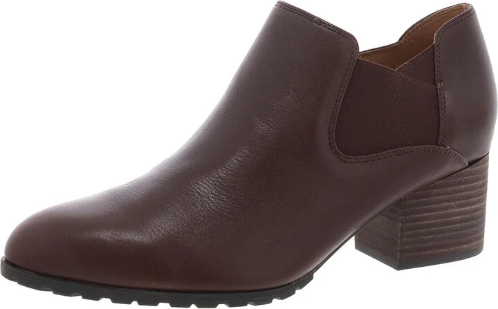 Belmont Womens Solid Leather Ankle Boots