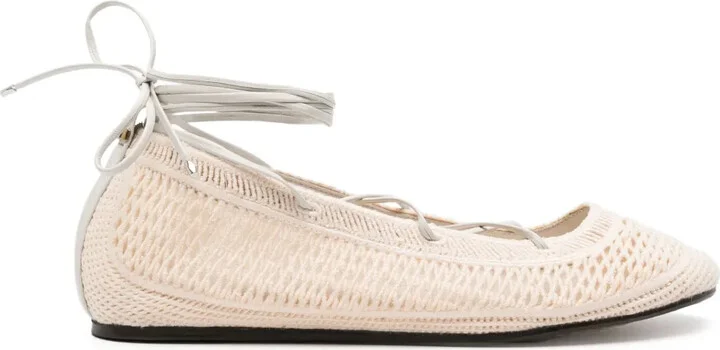 Belna lace-up ballerina shoes