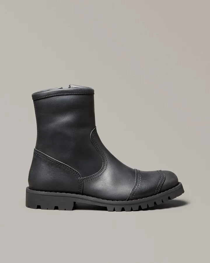 Belstaff Duration Motorcycle Boots Men's Grain Leather Black Size US 13