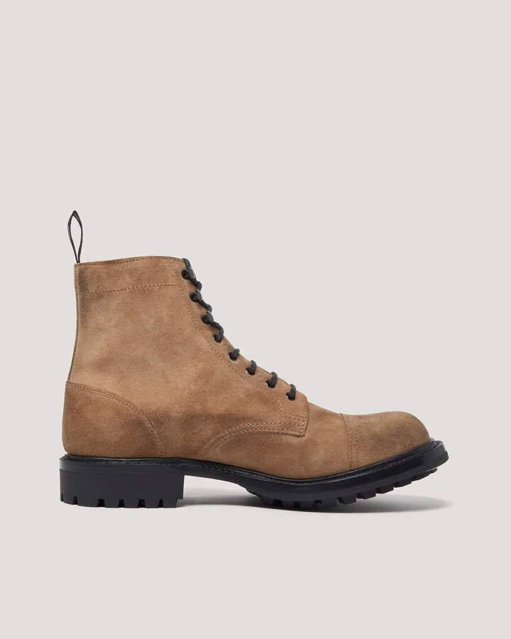 Belstaff X Grenson Service Boot No 2 Men's Waxed Suede Brown Size US 6.5 / EU 40