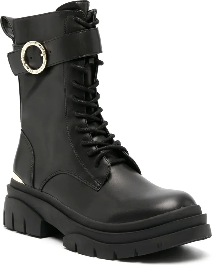 Belted-Ankle Leather Boots - Image 2