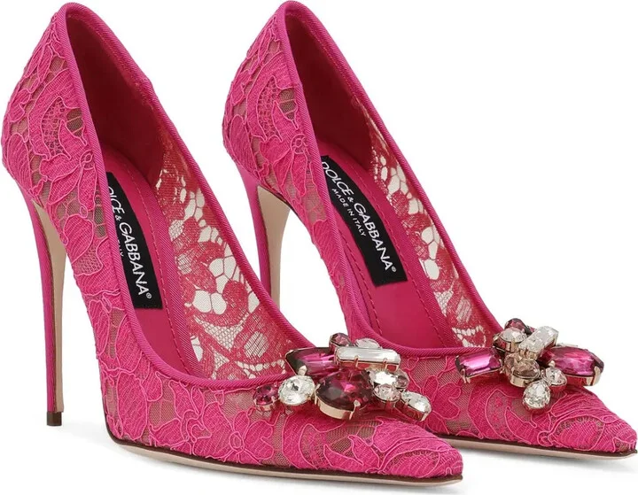 Belucci 90mm lace pumps - Image 2