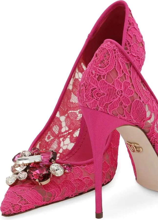 Belucci 90mm lace pumps - Image 5