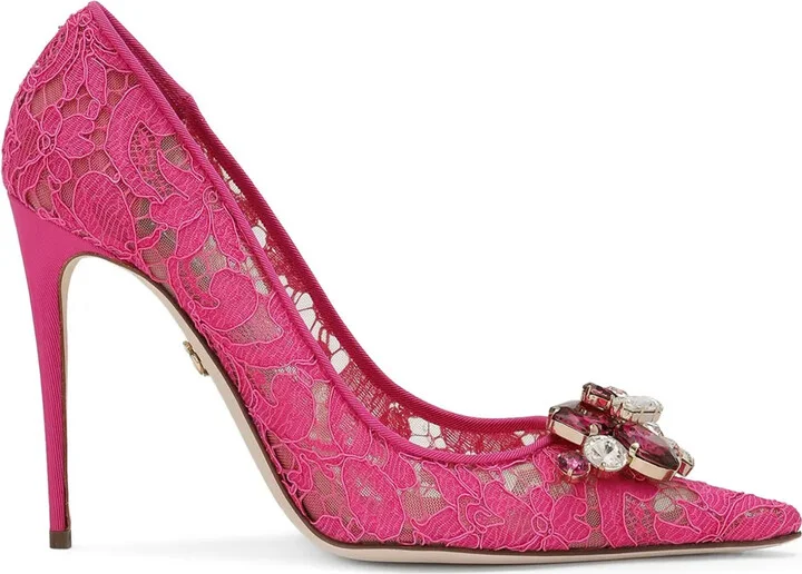 Belucci 90mm lace pumps