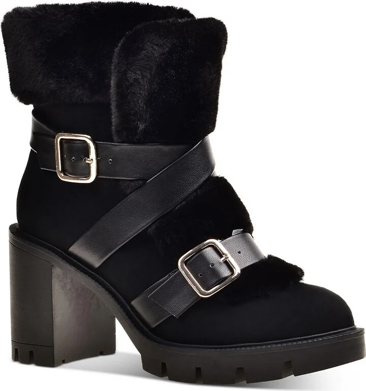 Bemie Womens Faux Fur Zipper Winter & Snow Boots