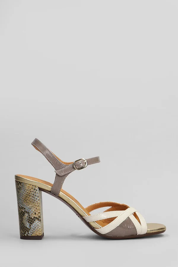 Bemon Sandals In Beige Leather