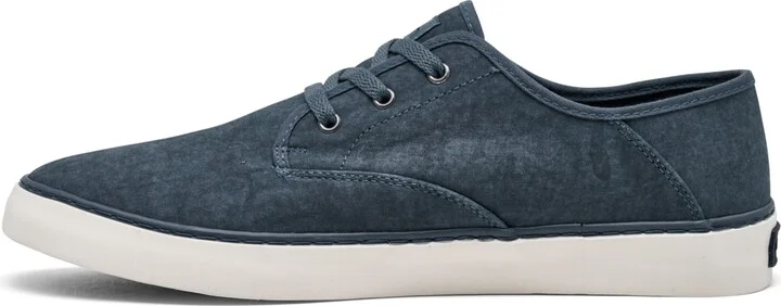 Ben Sherman Men's Camden Canvas Low Casual Sneakers from Finish Line - Navy, White - Image 3