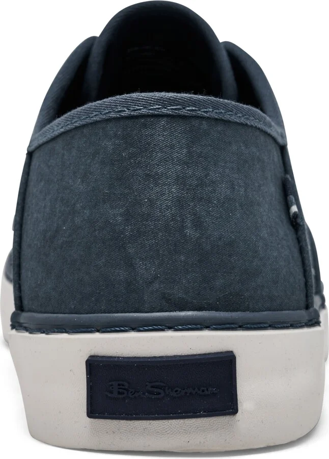 Ben Sherman Men's Camden Canvas Low Casual Sneakers from Finish Line - Navy, White - Image 4