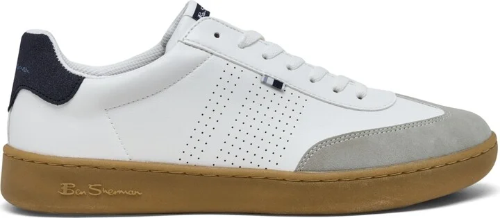 Ben Sherman Men's Glasgow Low Casual Sneakers from Finish Line - White, Navy, Gum - Image 2