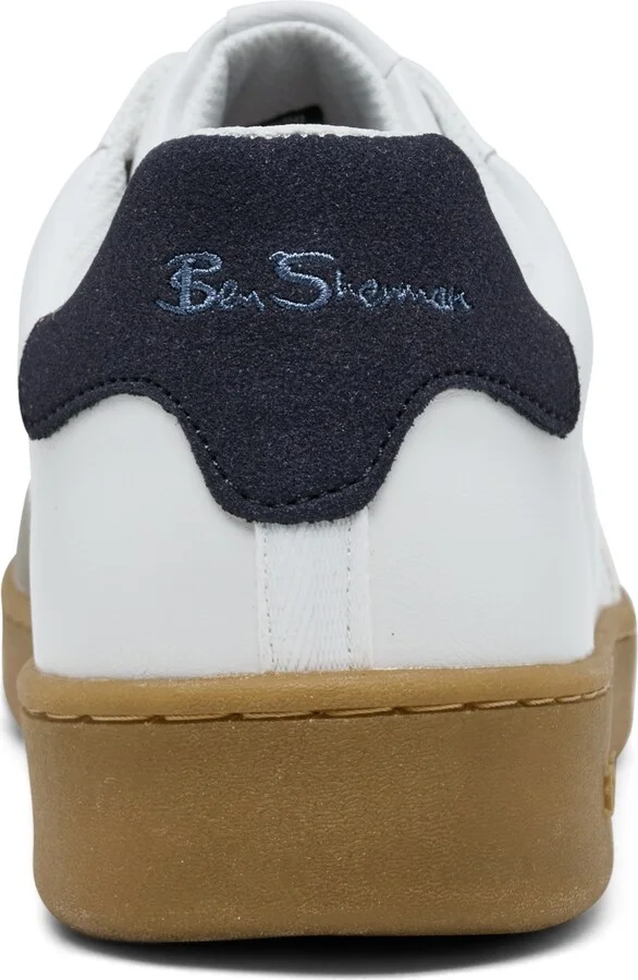 Ben Sherman Men's Glasgow Low Casual Sneakers from Finish Line - White, Navy, Gum - Image 4