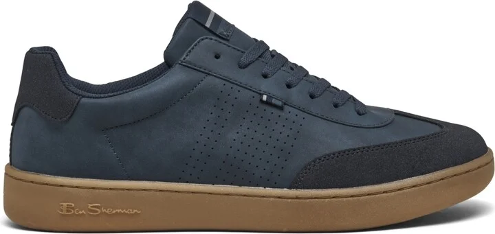 Ben Sherman Men's Glasgow Low Casual Sneakers from Finish Line - White, Navy, Gum - Image 11