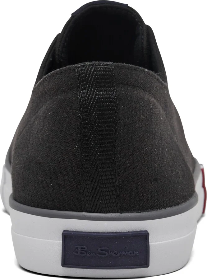 Ben Sherman Men's Hadley Low Canvas Casual Sneakers from Finish Line - Black/Grey - Image 4