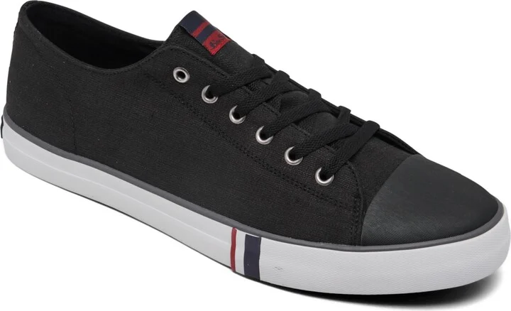Ben Sherman Men's Hadley Low Canvas Casual Sneakers from Finish Line - Black/Grey