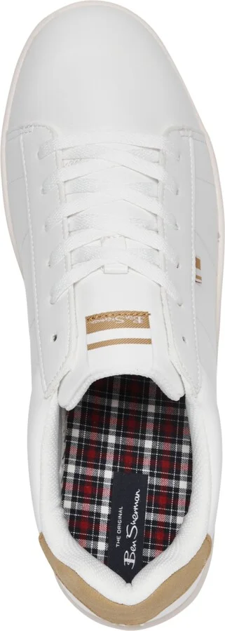 Ben Sherman Men's Hampton Low Court Casual Sneakers from Finish Line - White/Tan - Image 5