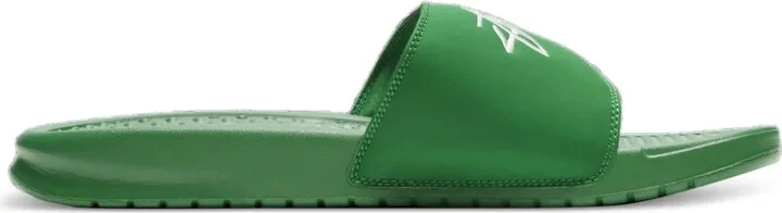 Benassi "Pine Green/Sail" slides