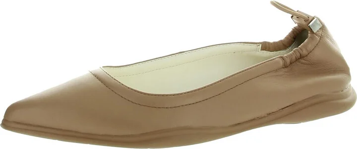 Bendreta Womens Leather Pointed Toe Loafers