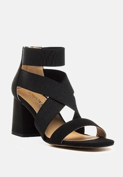benicia elastic strappy block heel sandals US-5 / UK-3 / EU-36 - Women - Image 2