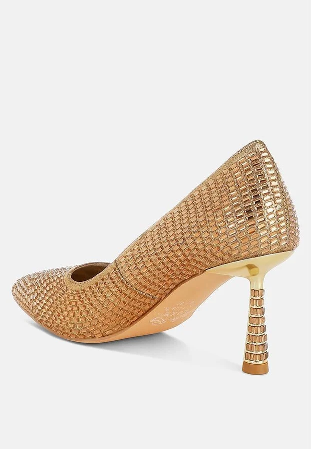 Benjamins Rhinestones Embellished Pumps - Image 2