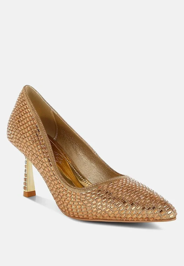 Benjamins Rhinestones Embellished Pumps - Image 3
