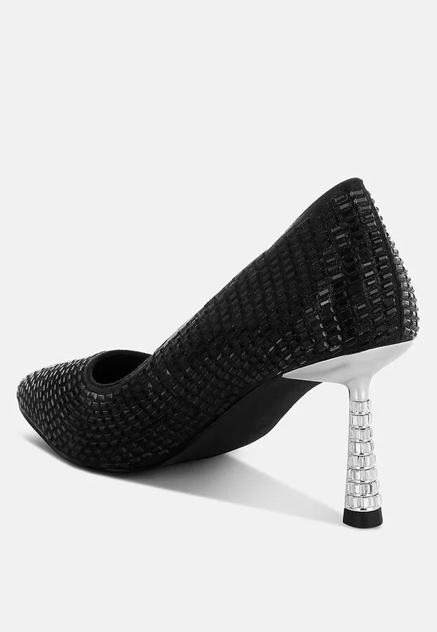 Benjamins Rhinestones Embellished Pumps - Image 4