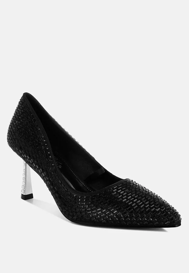Benjamins Rhinestones Embellished Pumps - Image 5