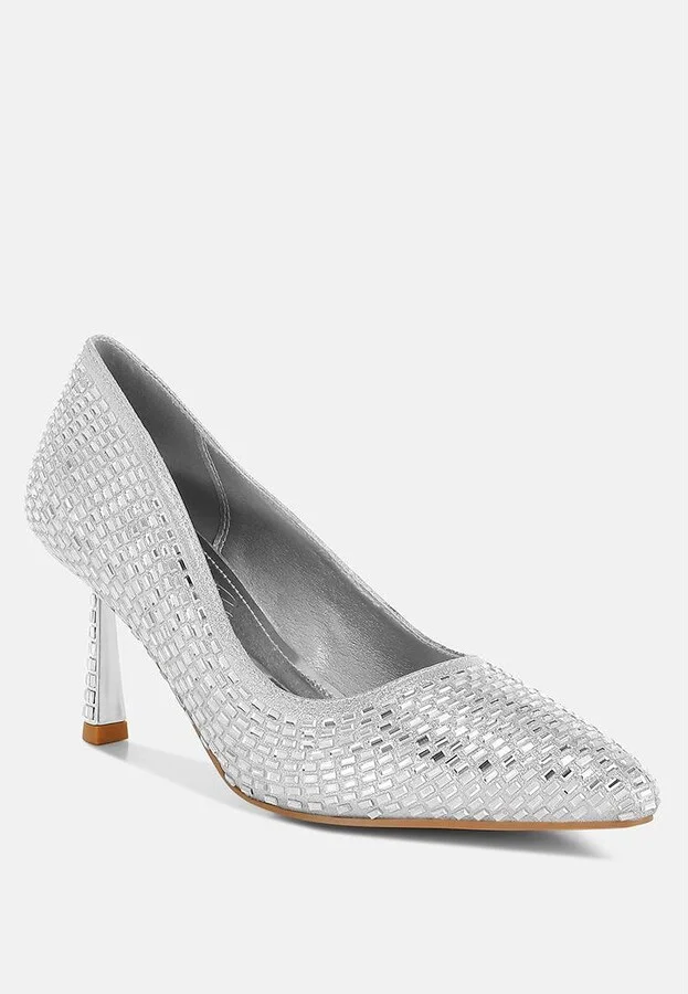 Benjamins Rhinestones Embellished Pumps - Image 6