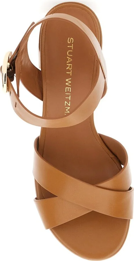 'Benni Block' Brown Heeled Sandal With Open Toe And Ankle Strap In Leather Woman - Image 4