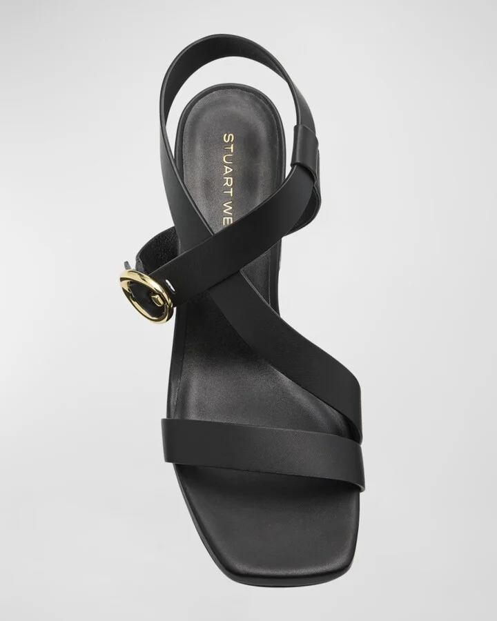 Benni Block-Heel Leather Sandals - Image 2