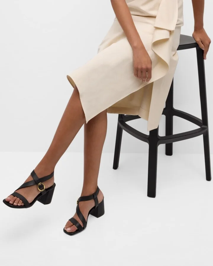 Benni Block-Heel Leather Sandals - Image 3