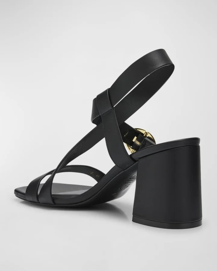 Benni Block-Heel Leather Sandals - Image 4