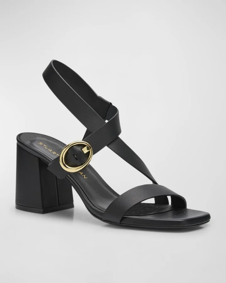 Benni Block-Heel Leather Sandals - Image 5