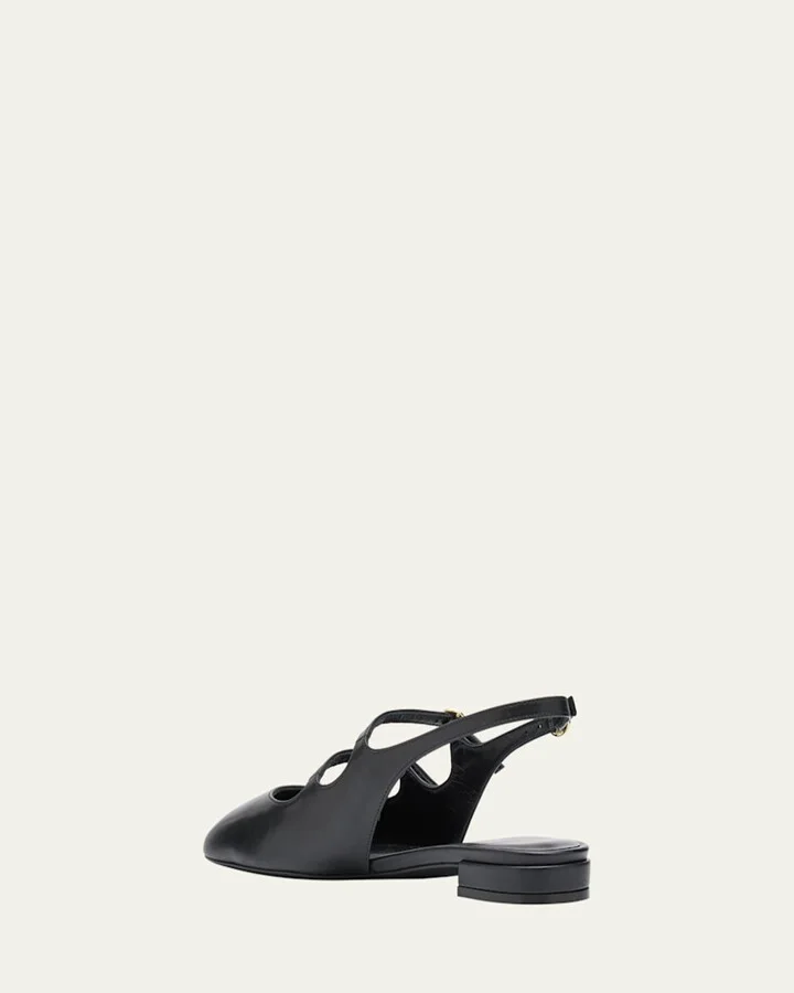 Benni Leather Mary Jane Ballerina Flats - Image 4