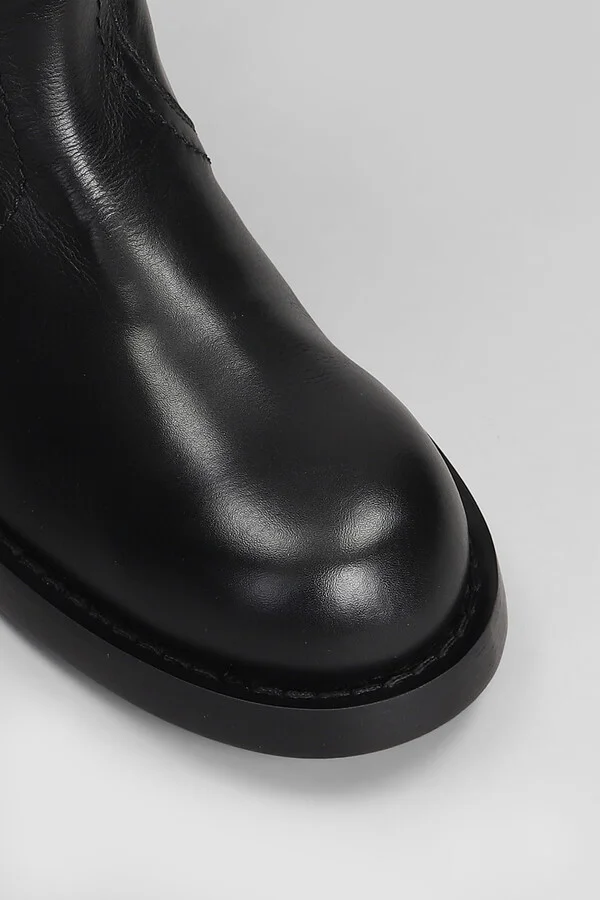 Bente Low Heels Boots In Black Leather - Image 5