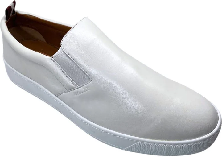 Bently 6230476 Men's White Lamb Nappa Leather Sneakers