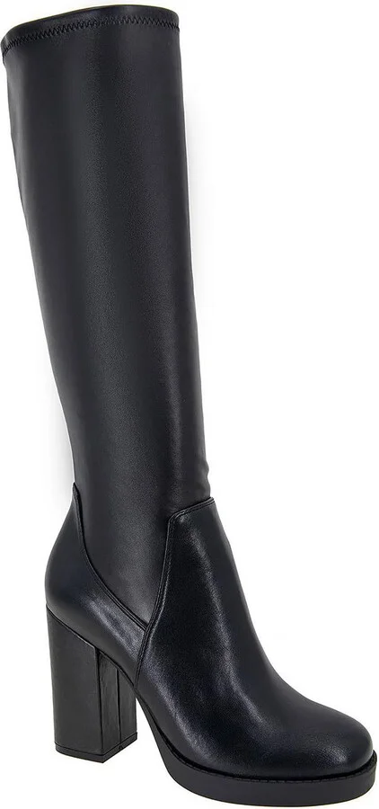 Benton Womens Faux Leather Tall Knee-High Boots
