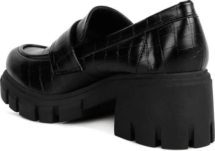Benz Croc Embossed Loafer Pump - Image 2