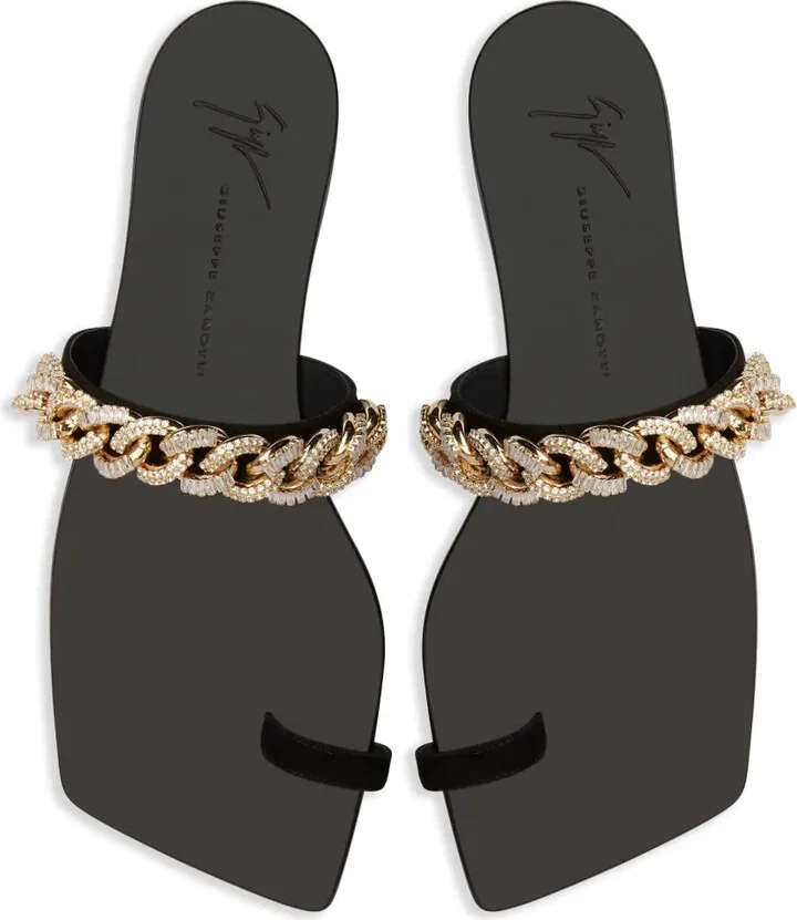 Berenicee Chain leather sandals - Image 4