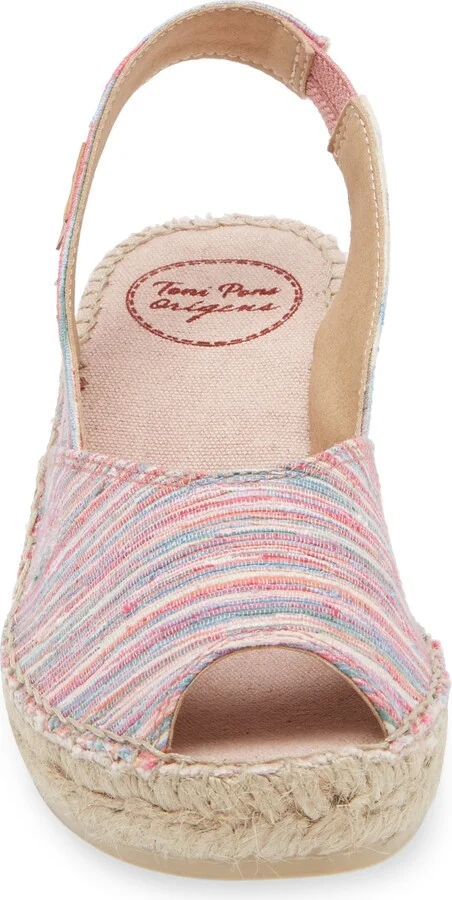 Beri Slingback Espadrille Peep Toe Platform Wedge Sandal - Image 3