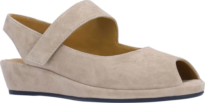 Berilita Slingback Peep Toe Wedge Sandal