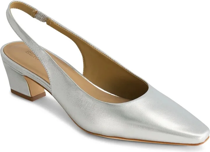Silver Metallic Leather
