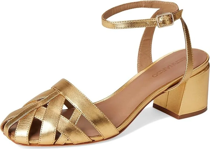 Bernardo Atlas High Women's Heels Gold : 9 M, Leather - Image 5