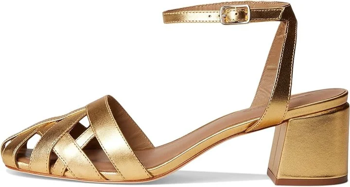 Bernardo Atlas High Women's Heels Gold : 9 M, Leather - Image 6