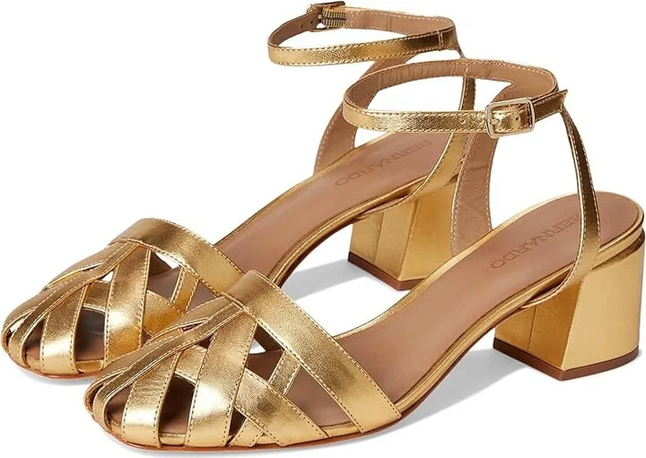 Bernardo Atlas High Women's Heels Gold : 9 M, Leather