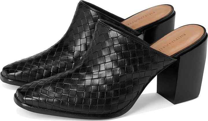 Bernardo Britt Woven High Women's Heels Black : 9.5 M, Leather