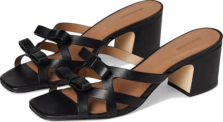 Bernardo Burgo Women's Wedge Shoes Black : 8.5 M, Leather
