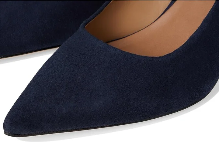 Bernardo Giselle High Women's Heels Dark Navy : 8 M, Suede - Image 7