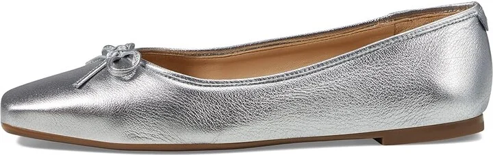 Bernardo Gwynn Women's Flat Shoes Silver Tumbled Leather : 6 M - Image 6